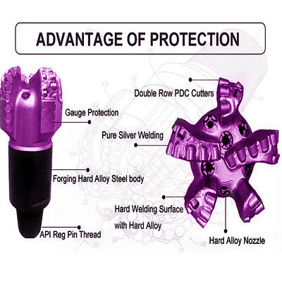 PDC 비트 매트릭스 몸 8 1/2 인치 215.90mm 극동 파리 PDC 록 비트