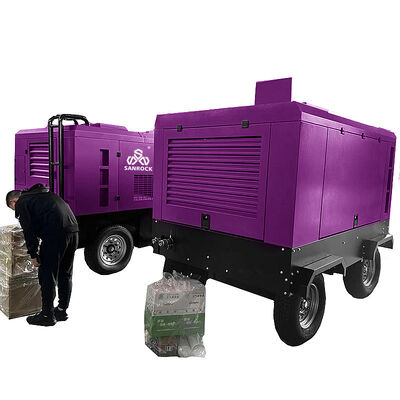 15HP 로터리 스크류 에어 컴프레서 디젤 구동 이동식 싱글 스크류 에어 컴프레서