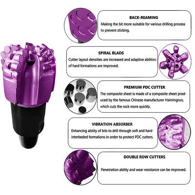 고망간강 PDC 드릴 비트 유전 시추 비트 사각 테이퍼 API PDC 드릴 비트