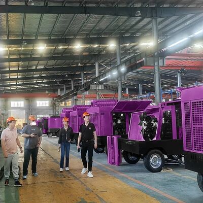 15HP 로터리 스크류 에어 컴프레서 디젤 구동 이동식 싱글 스크류 에어 컴프레서