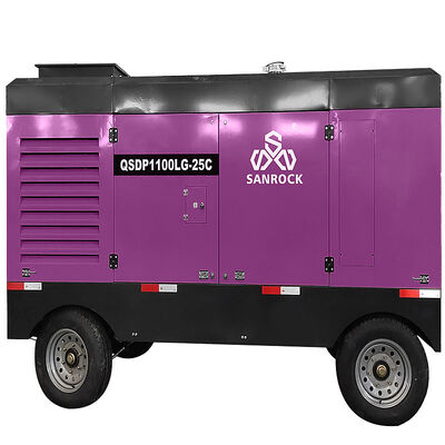 저소음 캄민스 엔진 25bar 소화용 휴대용 디젤 나사 공기 압축기