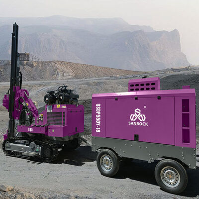 유압 DTH 해머 드릴링 리그 리프팅 포스 25KN 광산 드릴링 머신 크롤러 드릴링 리그