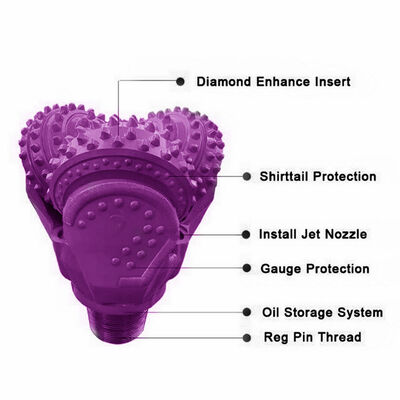 트라이콘 락 비트 유전 시추 도구 텅스텐 카바이드 롤러 콘 드릴 비트