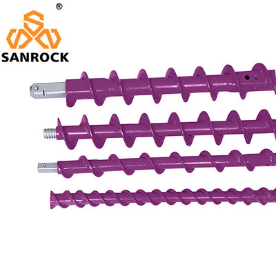 Twist Drill Pipe Length 1-6m Rotary Borehole Mining Machinery Parts Spiral Drilling Rod