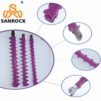 Spiral Drill Pipe 42mm 50mm 60mm Geology Borehole Auger Drill Pipe Threaded Drill Rod