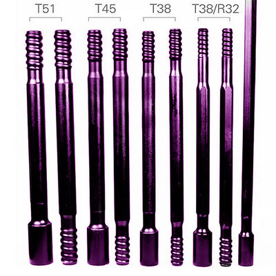 암반 드릴 로드 광산 드릴링 도구 T38 탑 해머 나사산 연장 드릴 로드