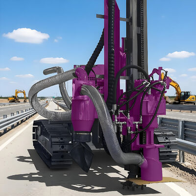 Anchor Piling Rig FIexible Angle Adjustment Hydraulic Drilling Rig Photovoltaic Pile Driver Machine 